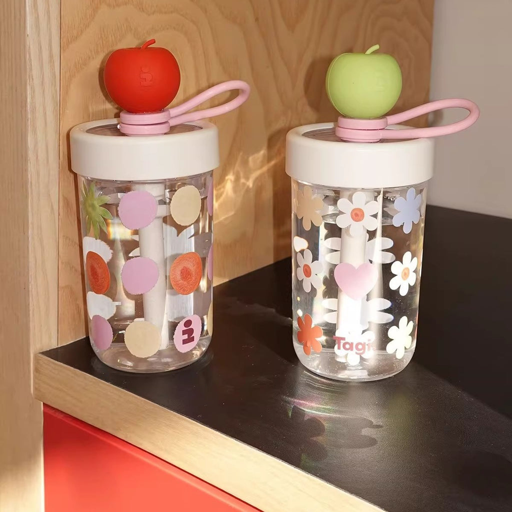 Coupe en paille Bouteille d'eau portable de grande capacité