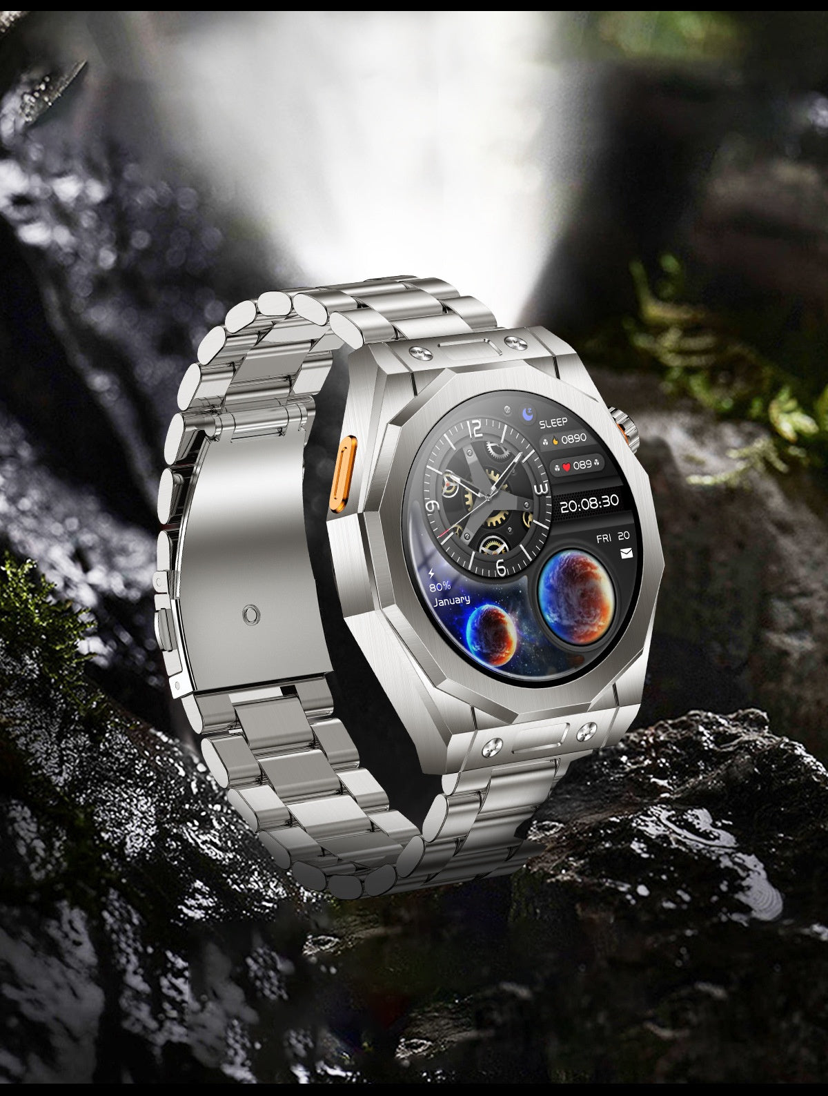 Taux réel de montre intelligente NFC Bracelet de sport de qualité trois bracelets
