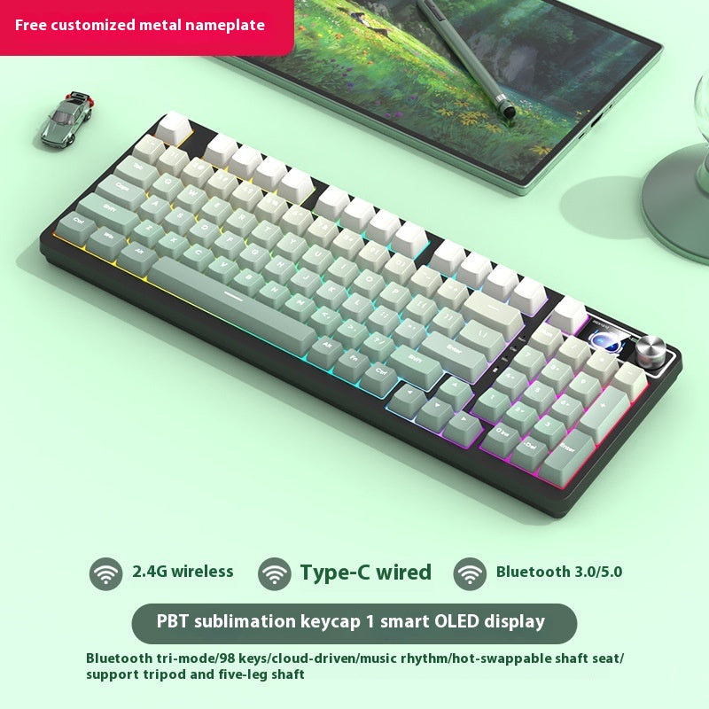 98 Clé sans fil Bluetooth Trois modèles de clavier mécanique Gaming Electronic Sports Office