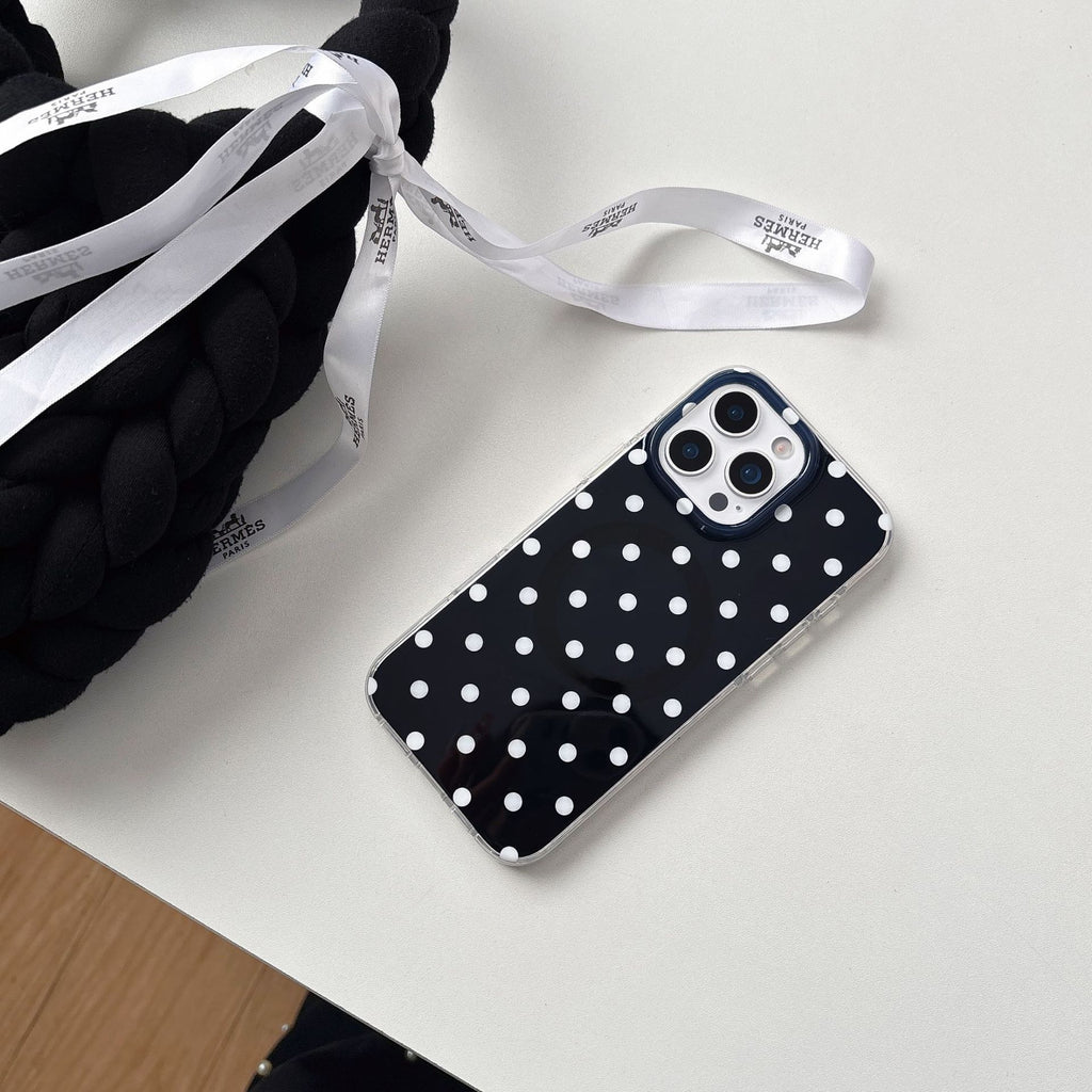 Cas de téléphone Polka Dot Support magnétique