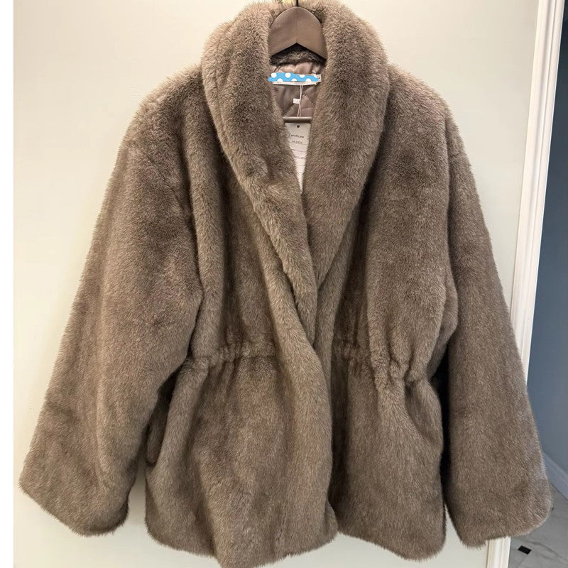 Manteau de fourrure de vison épais pour les femmes pour l'automne Et l'hiver