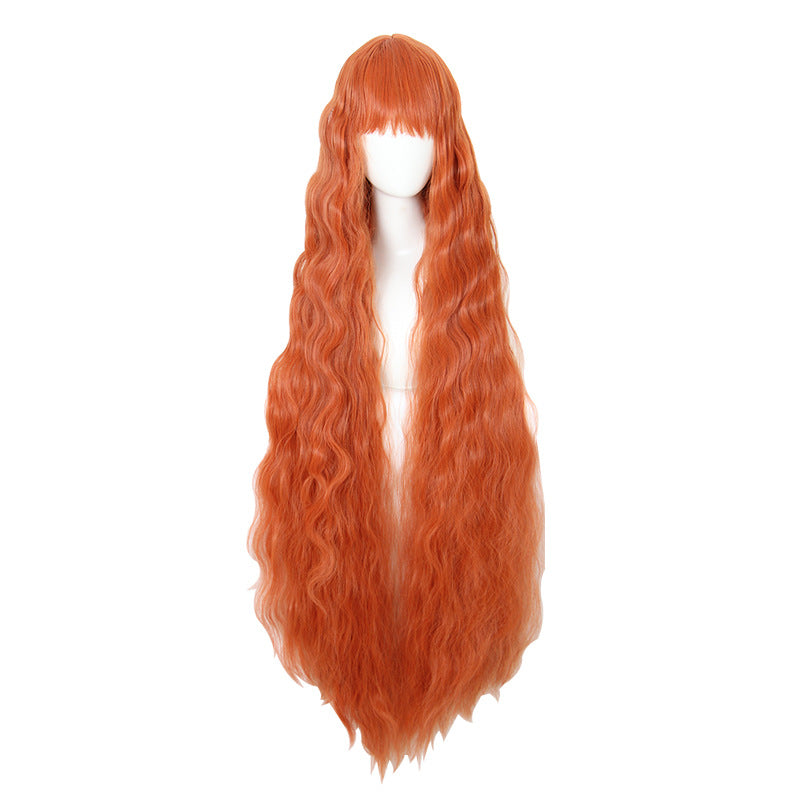 Cos Wig Orange 120cm Scalding de maïs