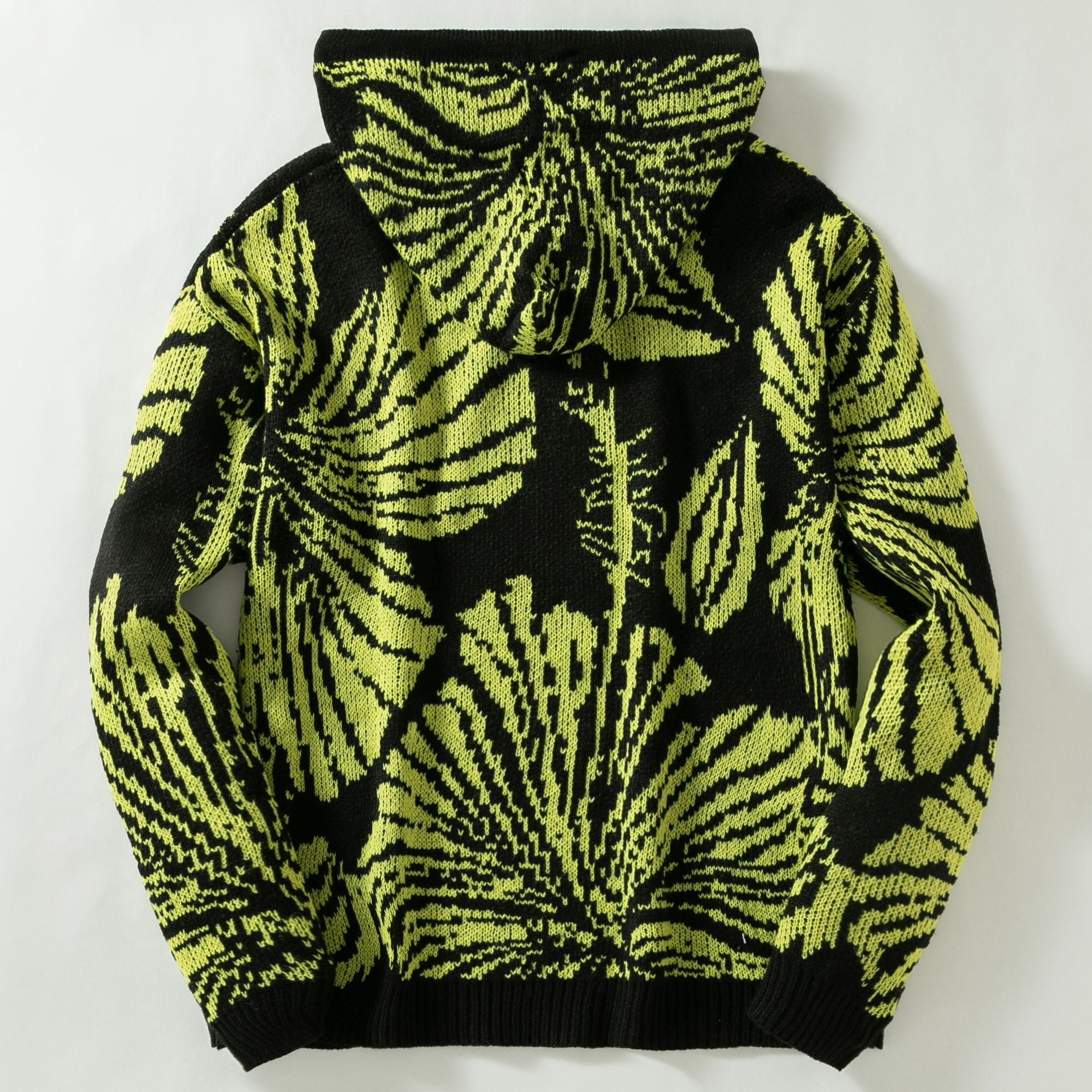 Automne Hiver Hommes Jacquard Pull à capuchon Chandail