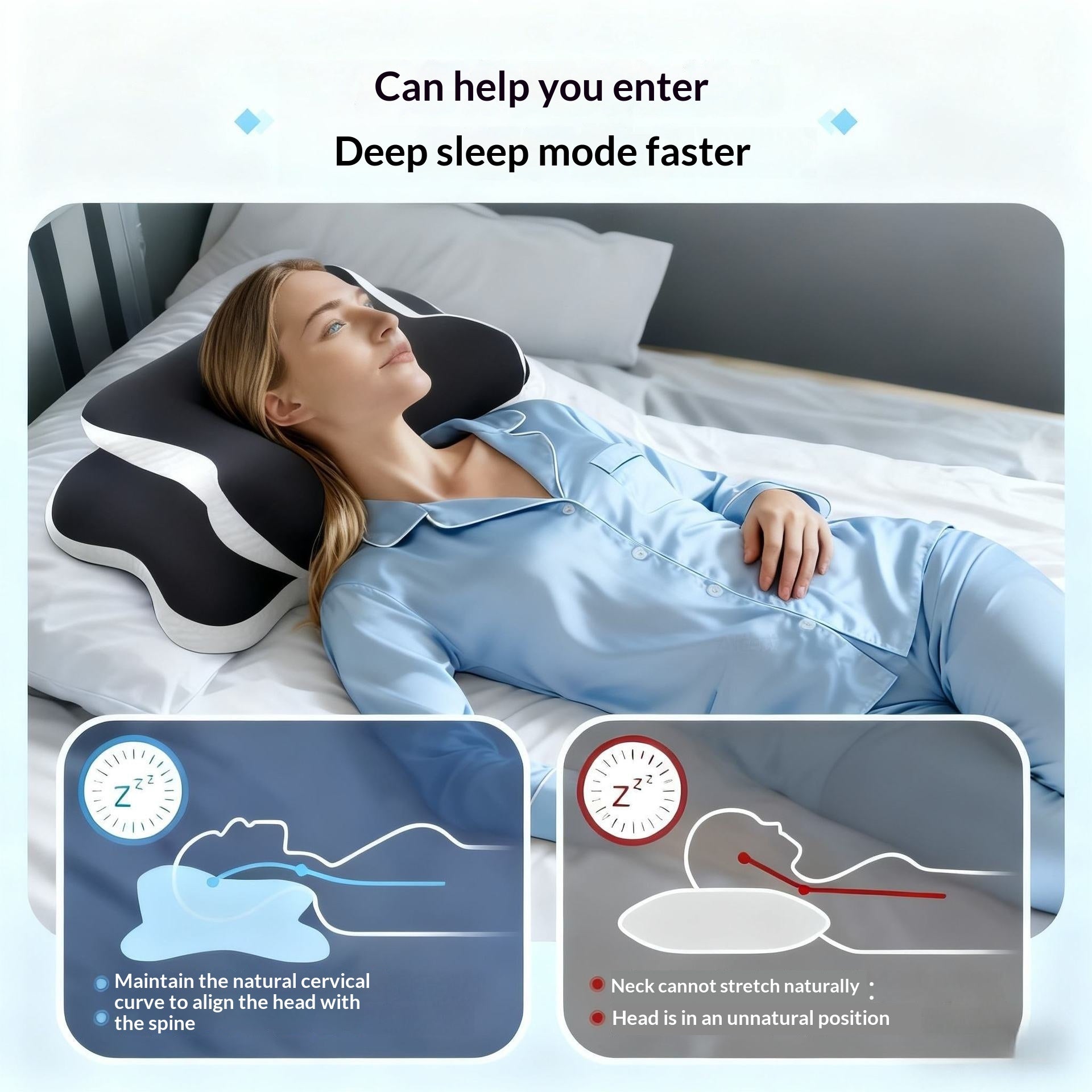 Oreiller portable et confortable de soutien de cou en mousse mémoire