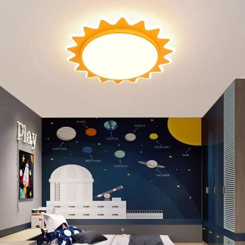 Chambre des enfants Cartoon Protection des yeux Lampe de plafond solaire