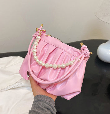 Sac en chaîne de perles ravagées pour femmes