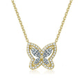 S925 Argent sterling Marquise Coupe D Couleur VVS1 Moissanite Collier papillon Argent Or D