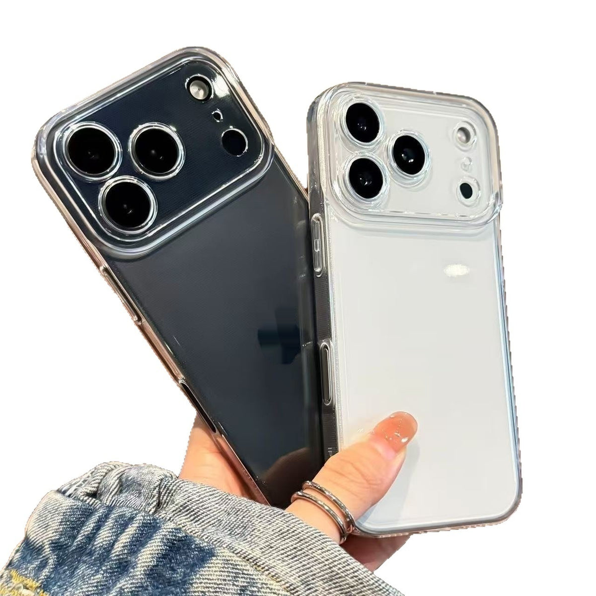 Simple Solid-color Shatter-resistant Clear Case 16