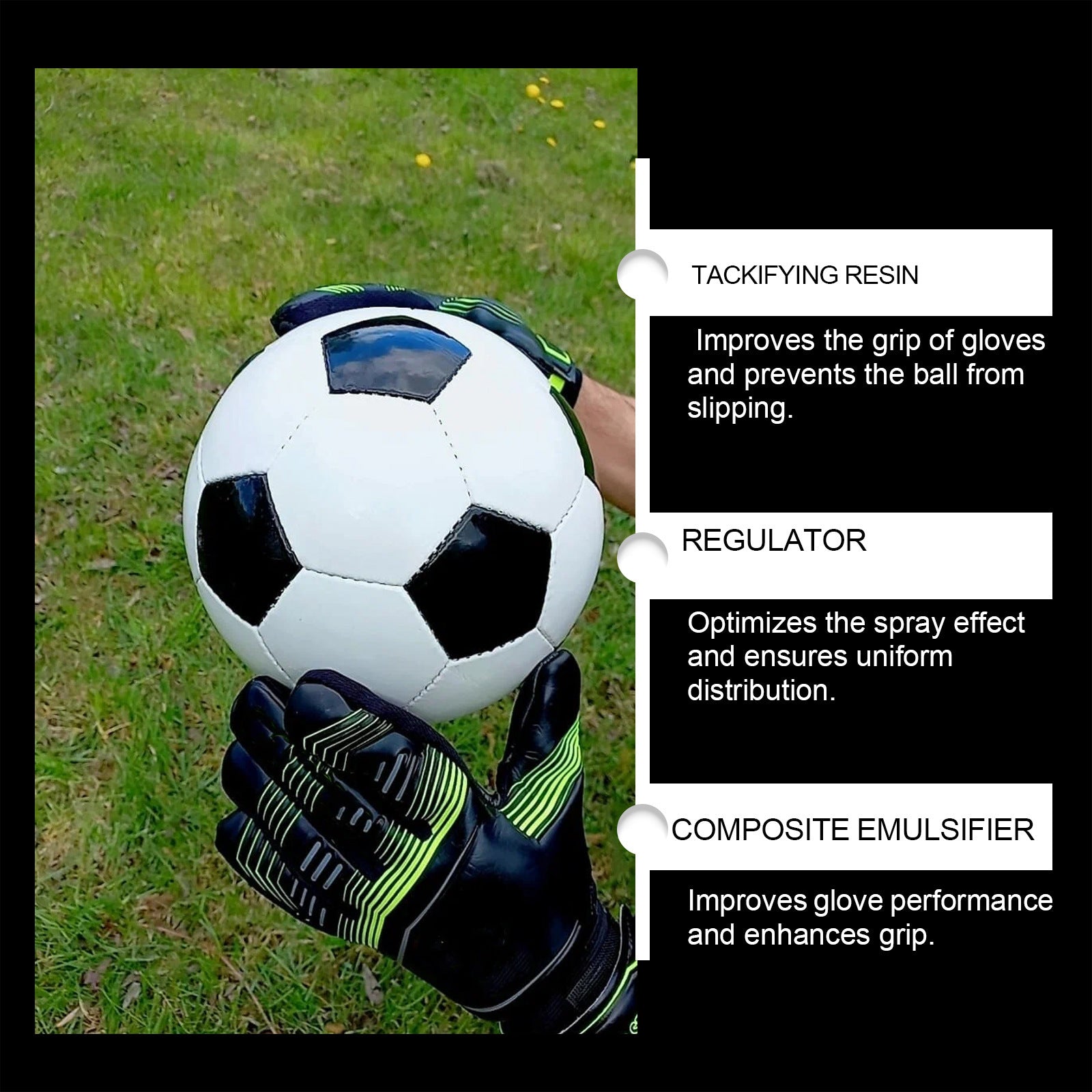 Juefish gardien Gants Grip Gants Augmenter Stickness Améliorer Grip Spray adhésif