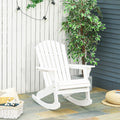 Chaise en bois Adirondack Rocking Lounge extérieur Chaise Fire Pit Siège avec lattes en bois