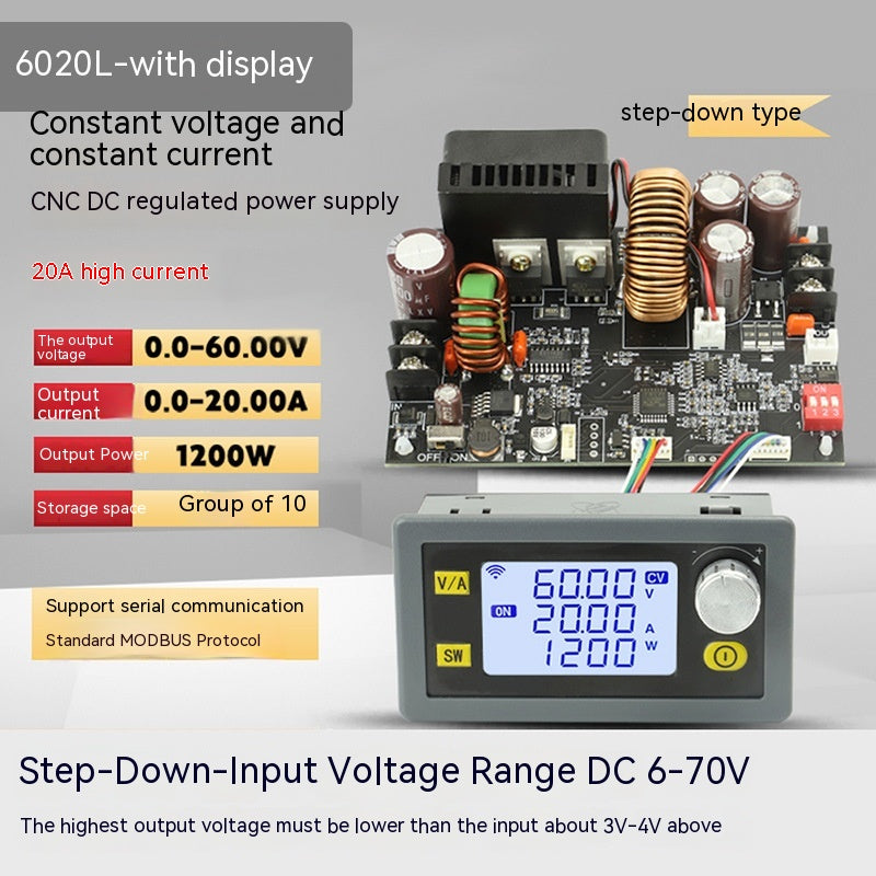 Haute puissance réglable Step-down DC 60V20A WIFI Remote App Communication Interrupting Power Su