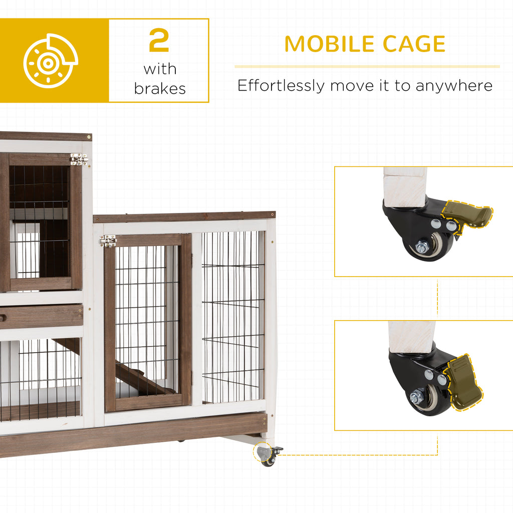 Lapin en bois Hutch Élevé Bunny Cage