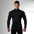Tee-shirt zippé pour homme en couleur solide Et courir