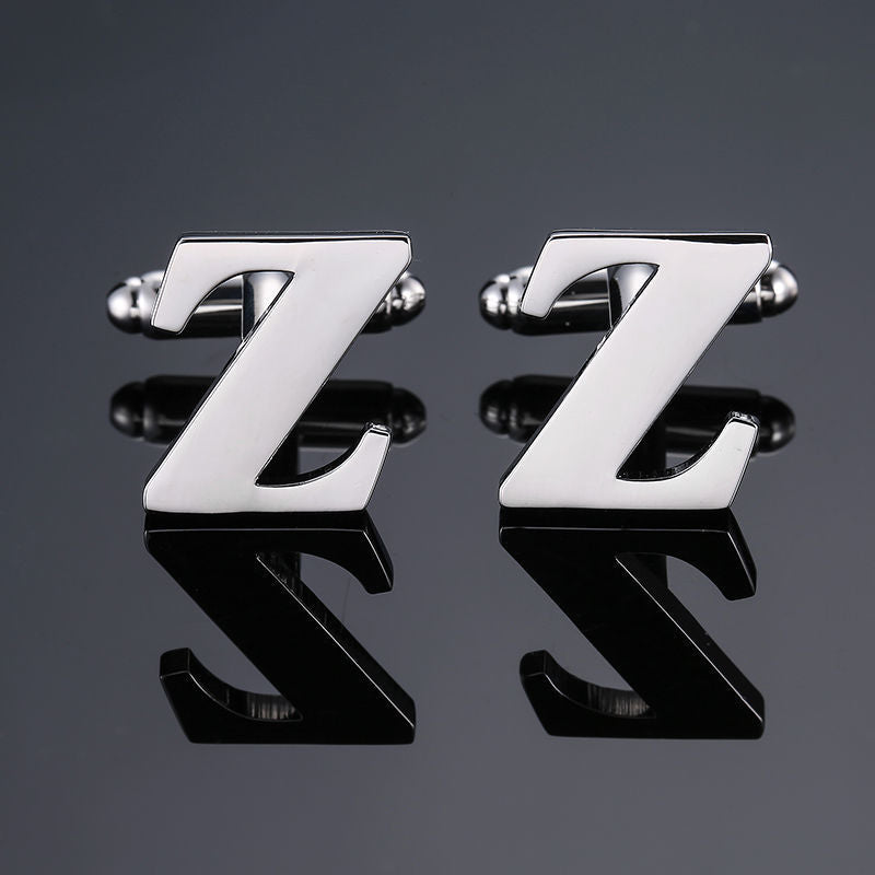 Men's French Anglais Letter Cufflinks