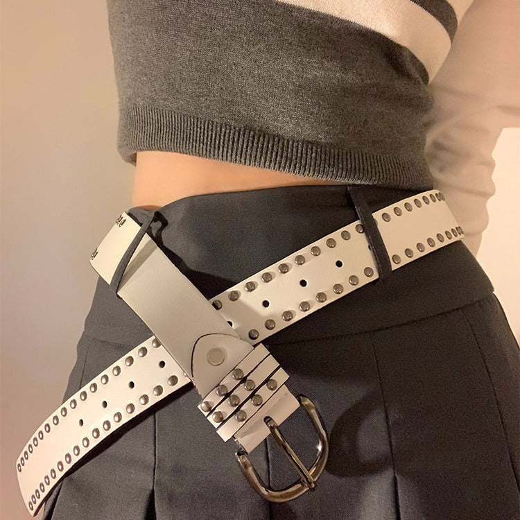 Ceinture vintage de style punk polyvalent pour femmes