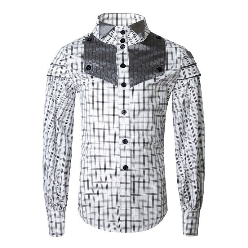 Garçons Vintage coton manches longues chemise de style classique haut pour les enfants 3-14 Y