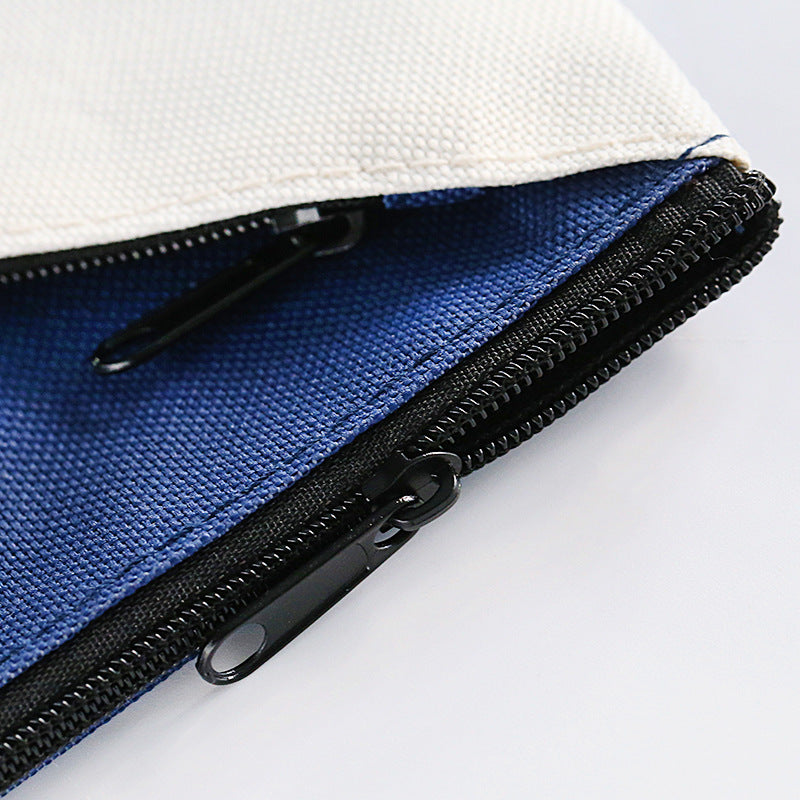Étudiant Double couche Creative Test Sac de rangement en papier Zipper Sac à main Toile Waterproof Info