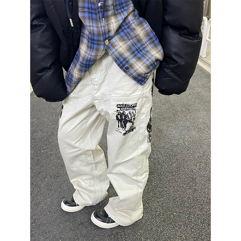 Hip Hop Imprimer Jeans Printemps Homme