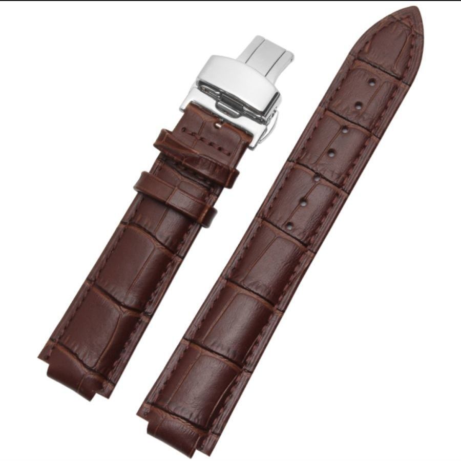 Bracelet de montre en silicone cuir de vache de couche supérieure
