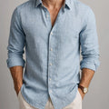 Élégant Solid-couleur manches longues Casual Top pour les hommes maintenant en vente