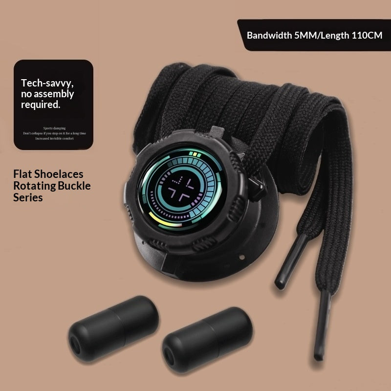 Rotation Bouton Shoelaces Pour les gens paresseux Pas besoin d'attacher la boucle de chaussure