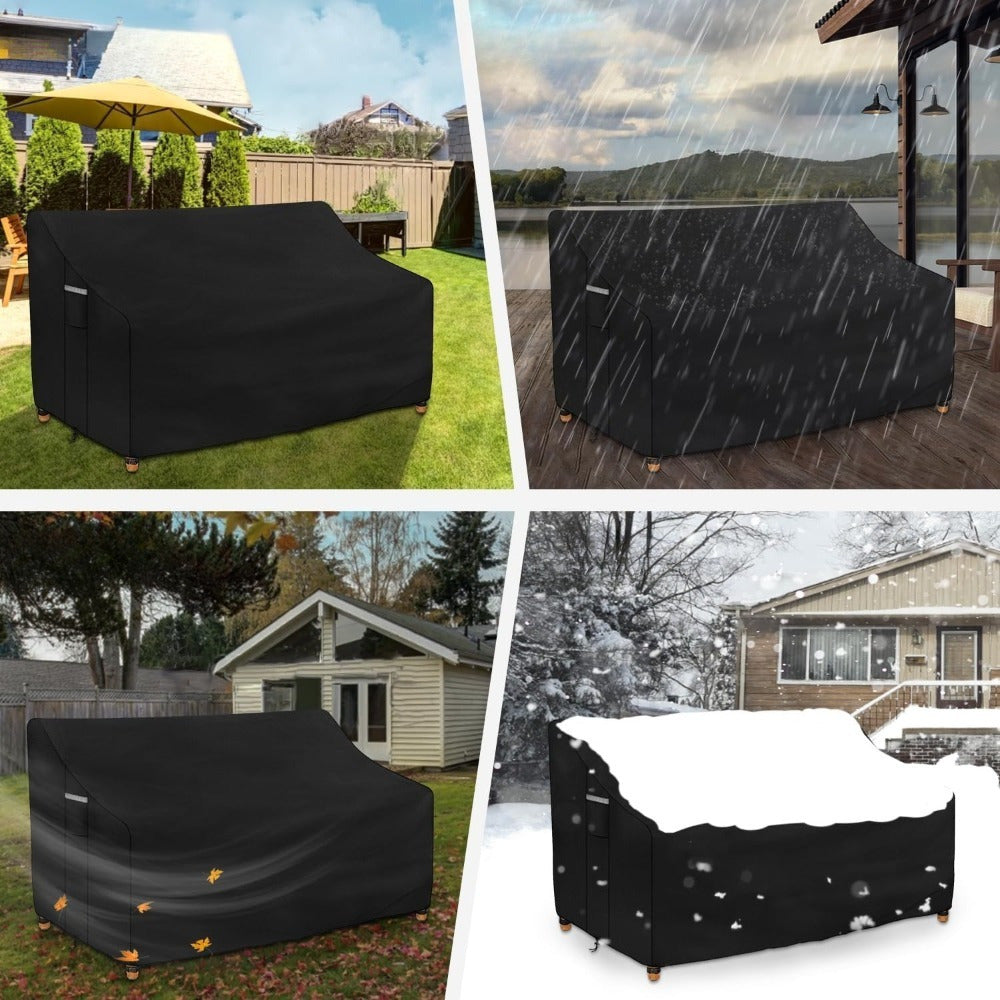Couverture de protection pour un banc de jardin 2 places - robuste et durable pour les meubles d'extérieur -