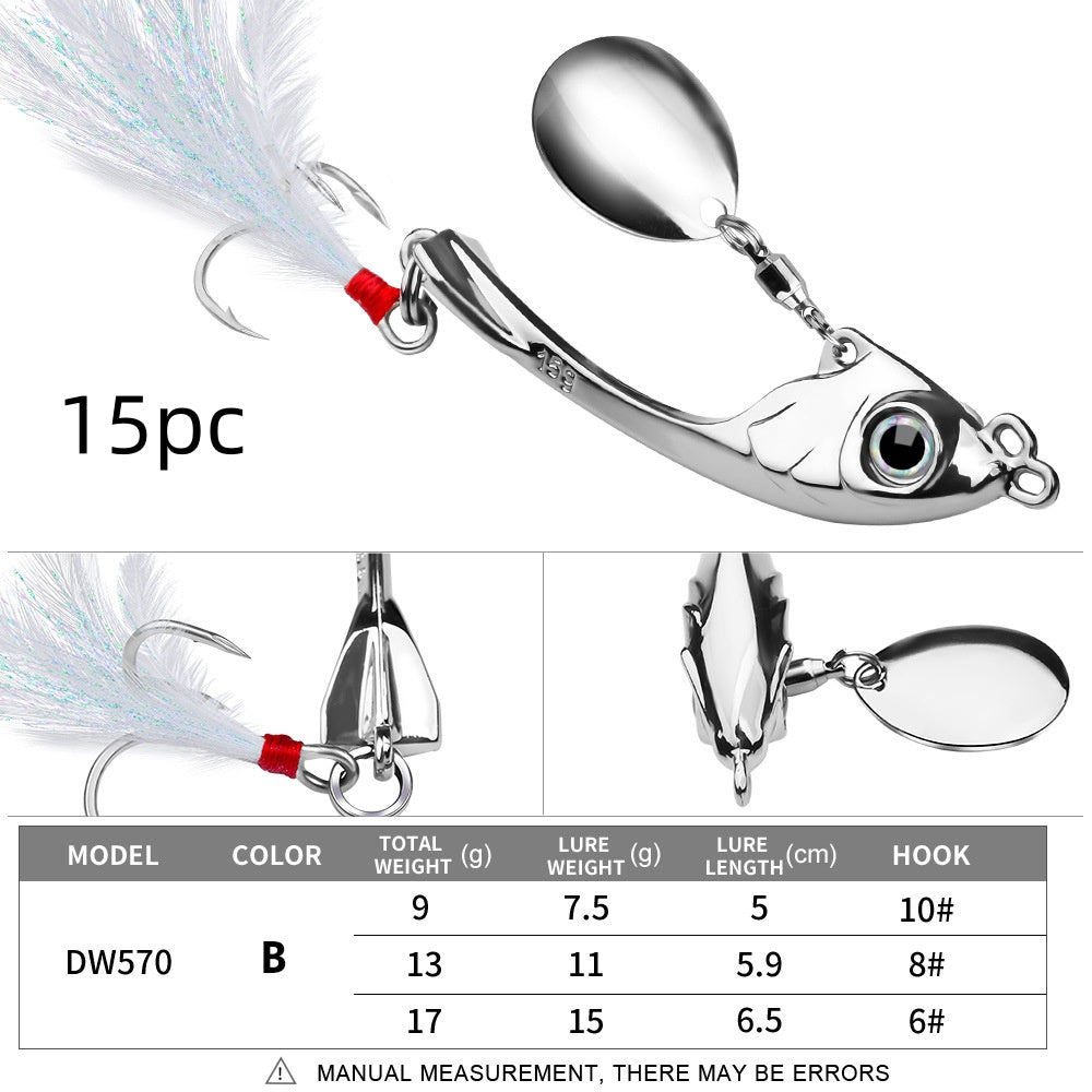 Lure String Lune Spinning Sequins Casting longue distance