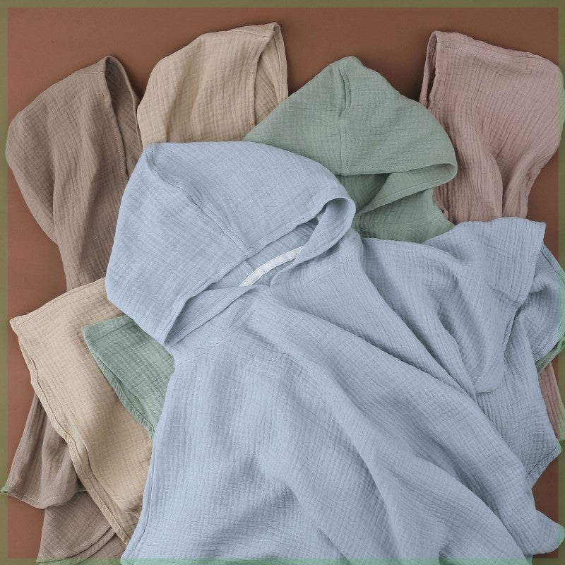Douce coton bébé serviette à capuche Serviette de bain pour les garçons filles bain