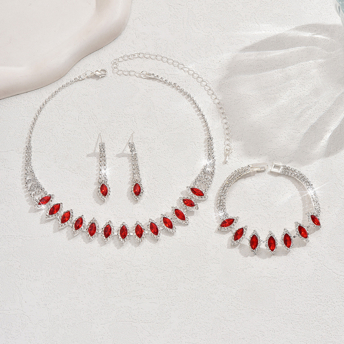 Ensemble de bijoux de mariée en cristal haut de gamme pour femmes