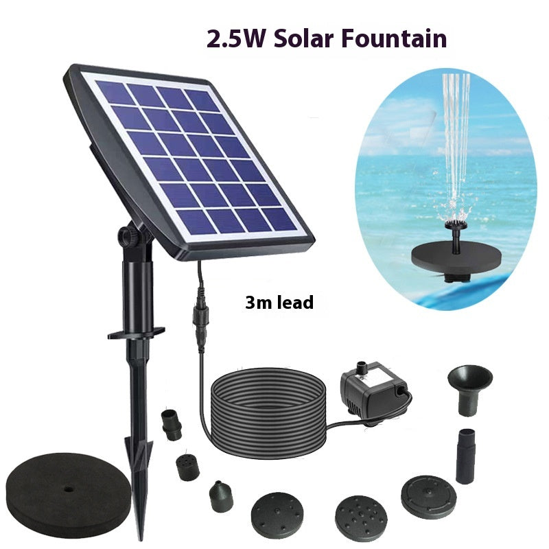 Fontaine solaire Oxygen Rockery Water Garden Baignoire pour oiseaux Fontaine flottante