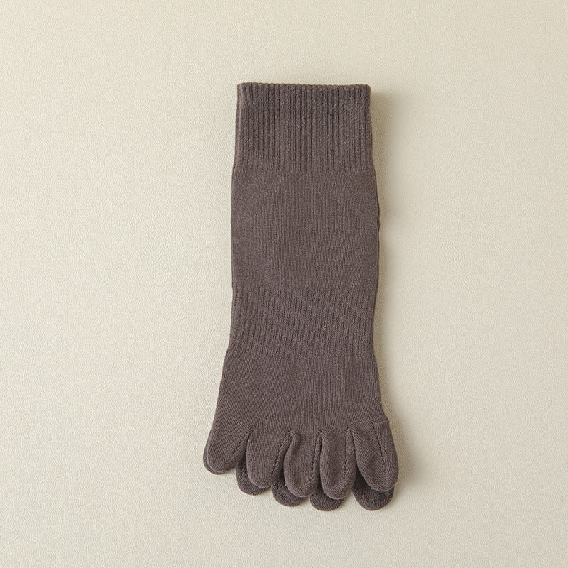 Été Longueur cheville Yoga Non-dérapant Pilates professionnels à cinq doigts Chaussettes