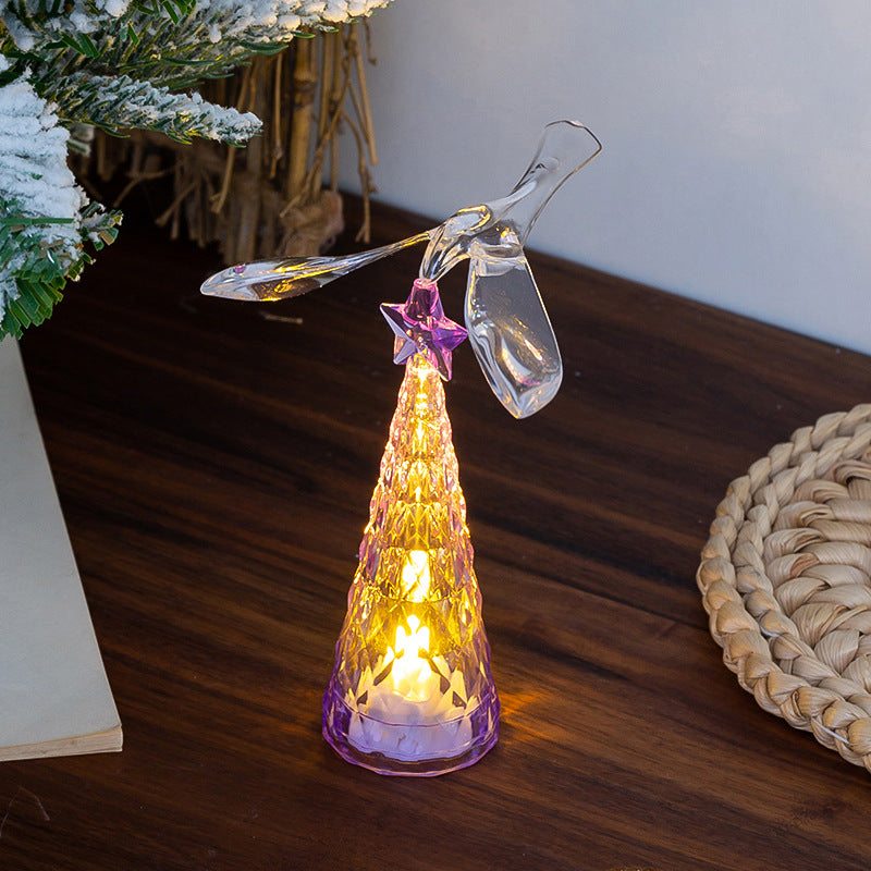 Mini Oiseau lumineux Arbre de Noël Décorations de Noël Ornements de bureau Christm créatif