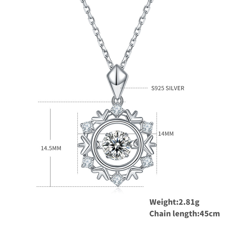 S925 Argent Sterling 0.5ct D Couleur VVS1 Moissanite Lac de neige Collier 45cm Platine plaqué