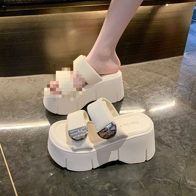Pantoufles de 9 cm de hauteur de plus pour femmes