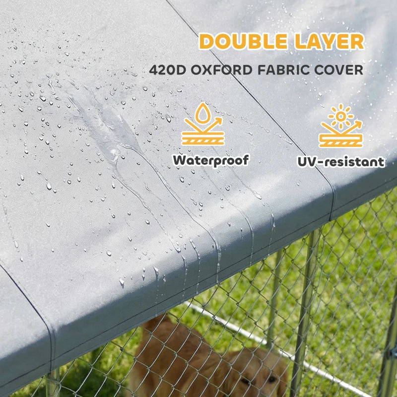 Kennel de chien extérieur robuste avec toit imperméable