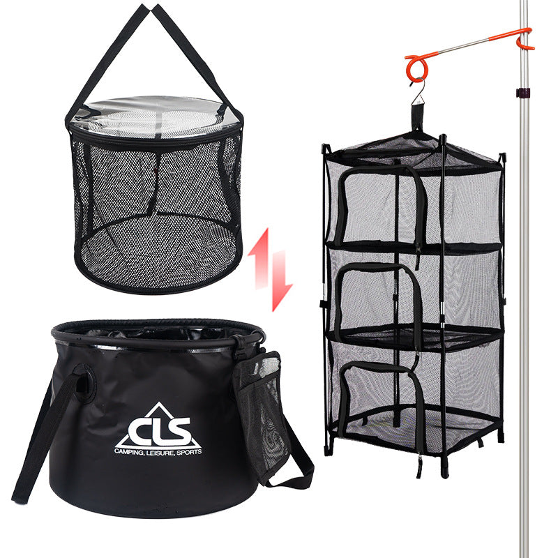 Seau de filtre multifonction pliable portatif