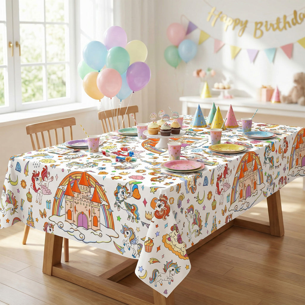 Set de 2 nappes de coloration – nappes de peinture avec des dessins créatifs