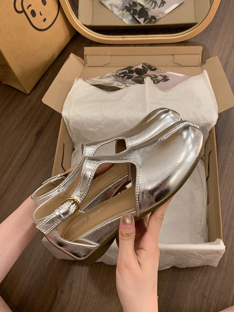 Summer Minimalist Flat Split Toe Mary Jane Chaussures Pour Femmes