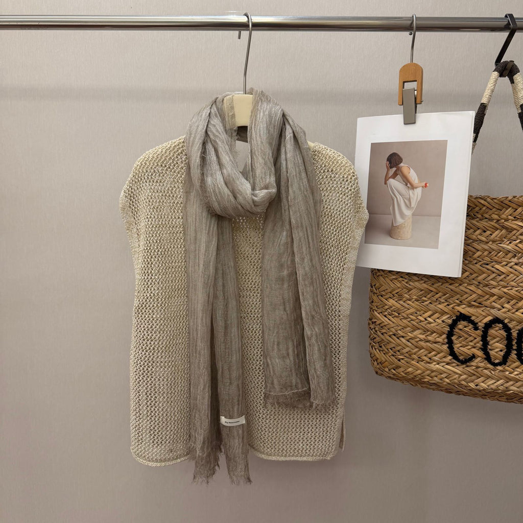 Écharpe chaude en coton plissée de style nouveau
