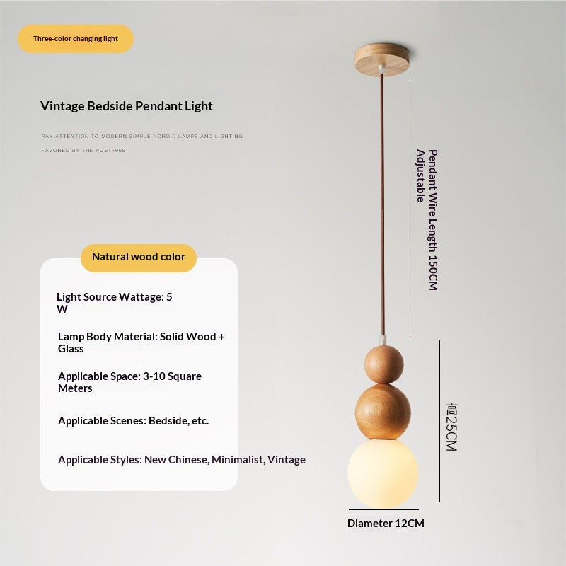 Wabi-sabi Style Guesthouse Single-head Long-string Pendant Light