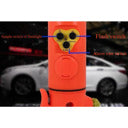 Hammer multifonctionnel rouge et jaune pour la sécurité automobile avec lampe de poche