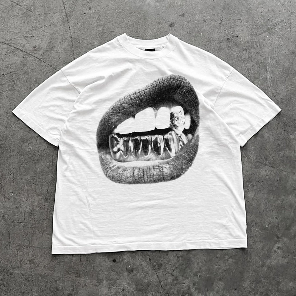 T-shirt en T-shirt rond homme Retro manches courtes