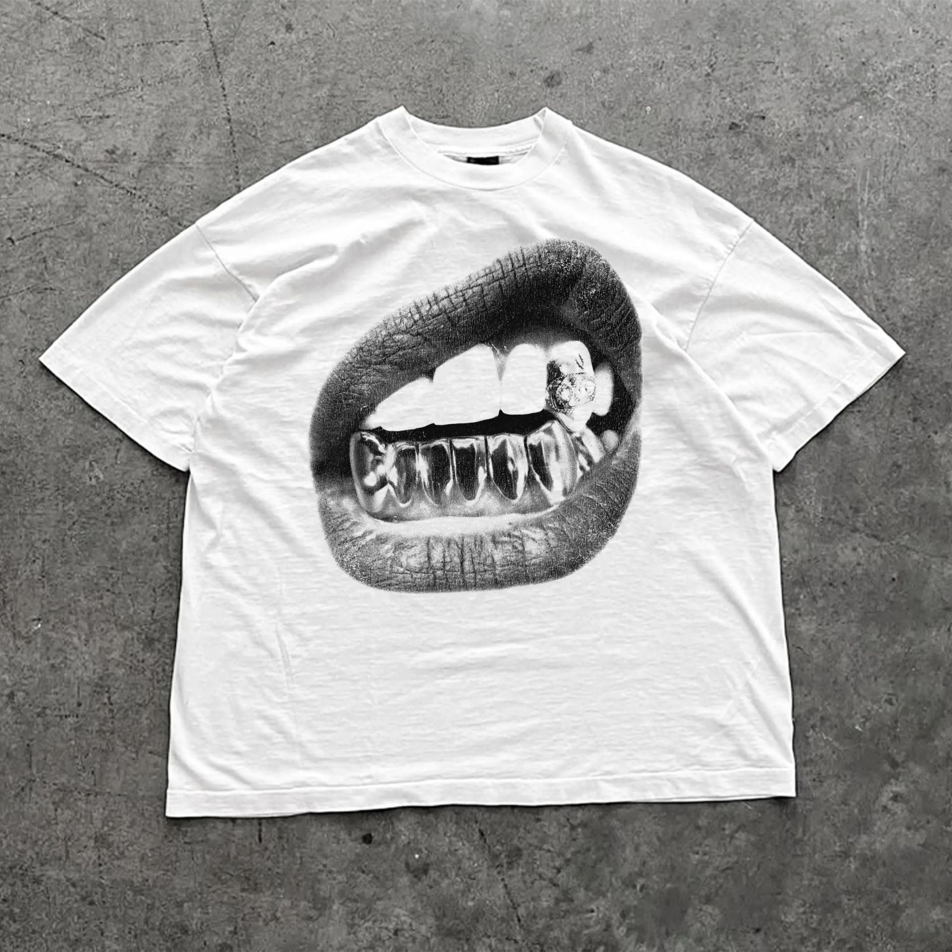 T-shirt en T-shirt rond homme Retro manches courtes