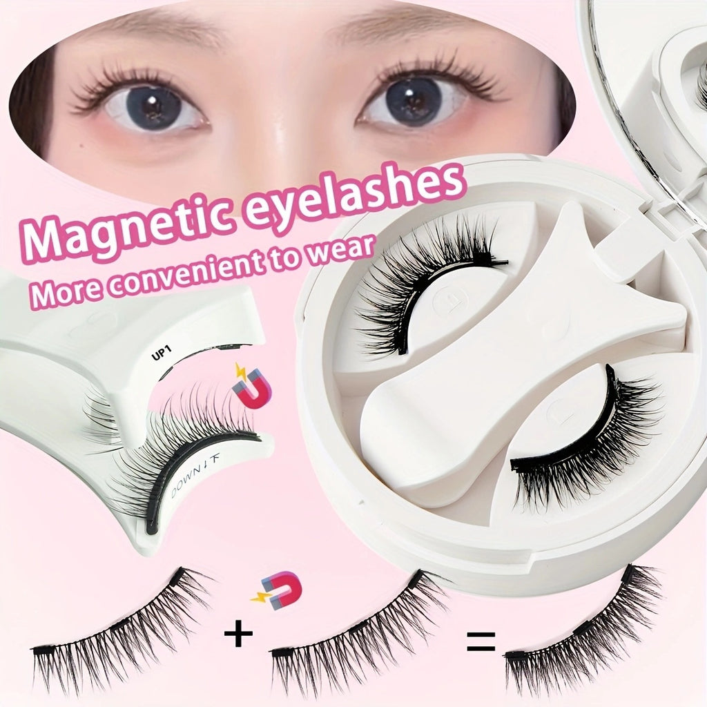 Aspiration magnétique Faux cils Porte savon intégré Sans colle Faux cils Épaisseur