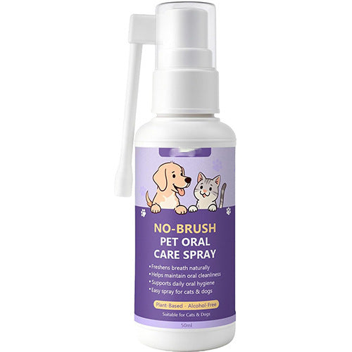 Spray de soins dentaires pour animaux - Solution de nettoyage des dents pour chiens et chats
