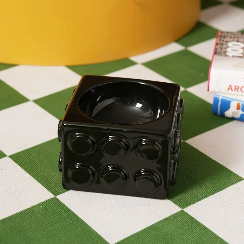 Block Pet Ceramic Water Bowl