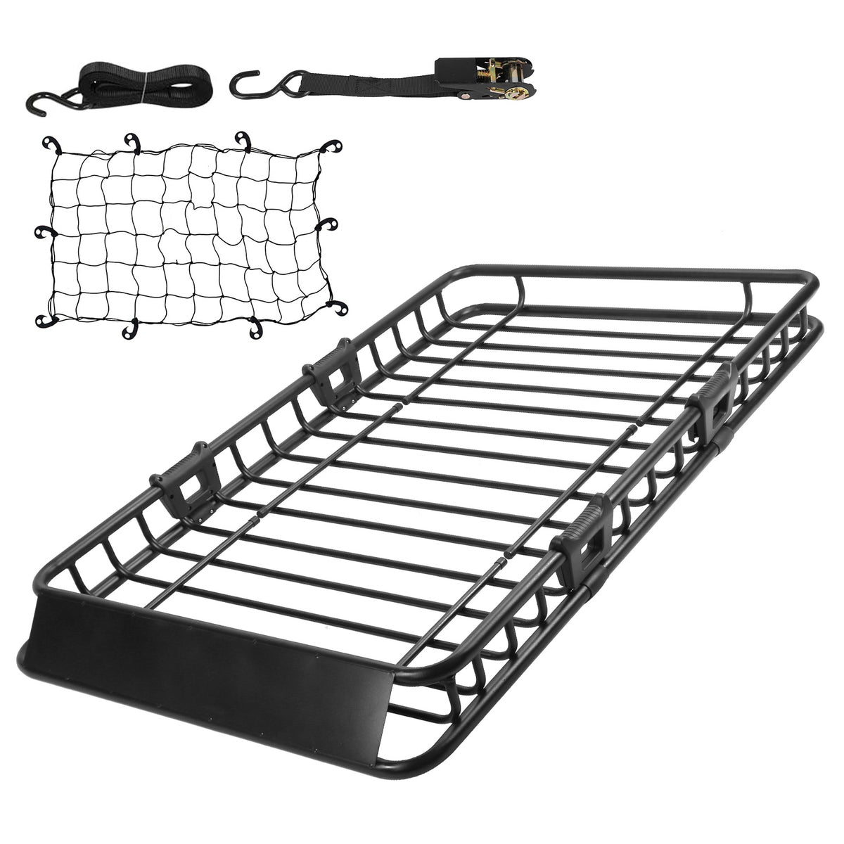1Pc 63x39x6.3 dans le panier universel de porte-bagages de porte-bagages de porte-bagages avec crochet