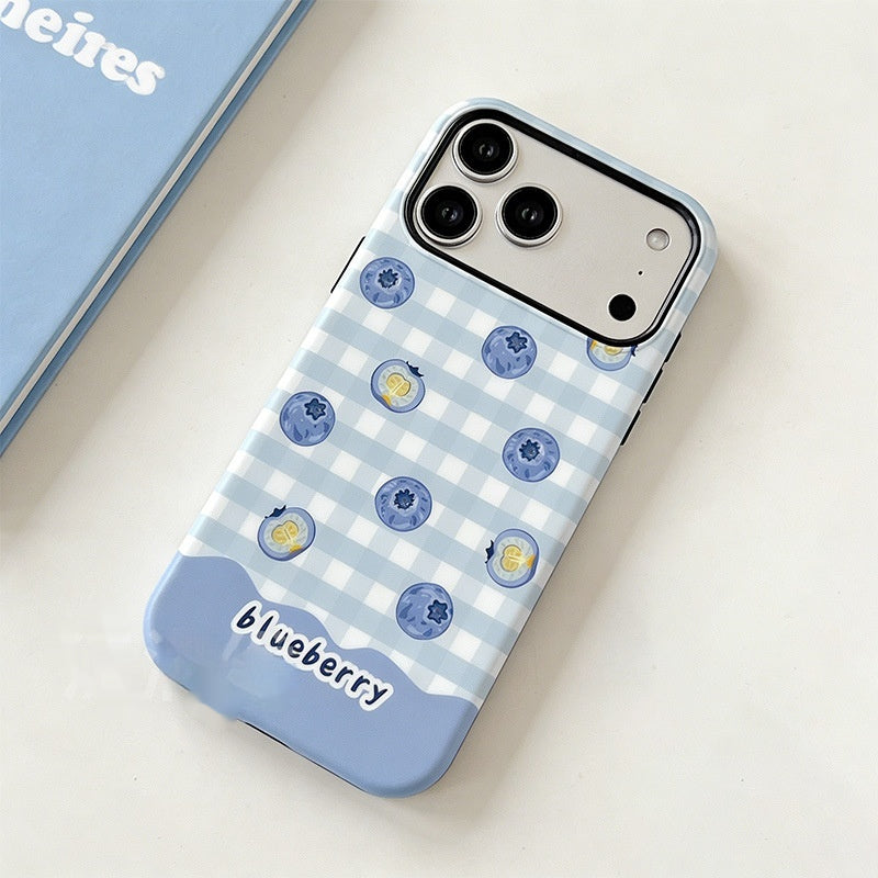 Matte, étui de téléphone anti-dérapant avec un motif de fruit