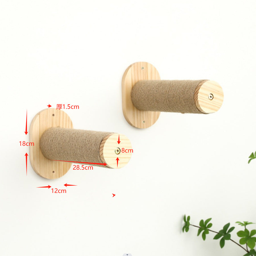 Neste de chat mural en bois