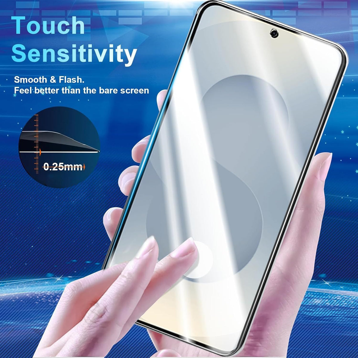 Suitable for S26 tempered glass, supports unlocking and anti-peep features